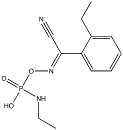 N-Ethylphosporamidic acid ethyl[[cyano(phenyl)methylene]amino] ester Structure