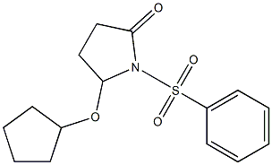 5-(Cyclopentyloxy)-1-[(phenyl)sulfonyl]pyrrolidin-2-one 구조식 이미지