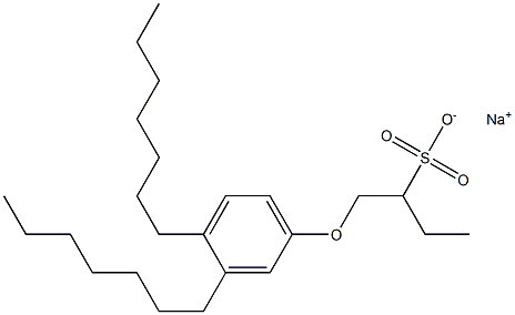 1-(3,4-Diheptylphenoxy)butane-2-sulfonic acid sodium salt Structure