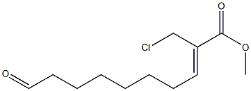 (Z)-2-Chloromethyl-9-formyl-2-nonenoic acid methyl ester 구조식 이미지