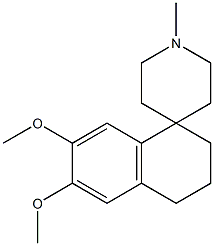 3,4-Dihydro-1'-methyl-6,7-dimethoxyspiro[naphthalene-1(2H),4'-piperidine] Structure