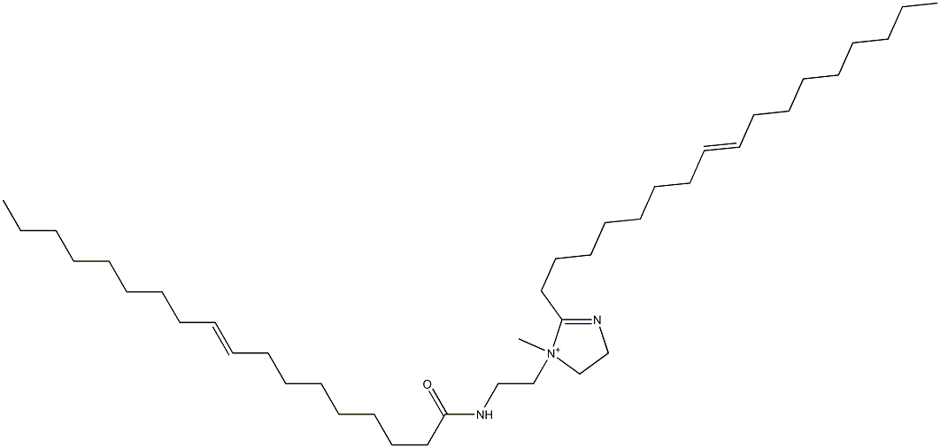 [2-(8-Heptadecenyl)-4,5-dihydro-1-methyl-1-[2-[(1-oxo-9-octadecenyl)amino]ethyl]-1H-imidazol]-1-ium Structure