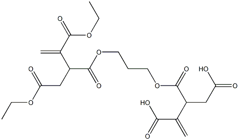 3,3'-[1,3-Propanediylbis(oxycarbonyl)]bis(1-butene-2,4-dicarboxylic acid diethyl) ester 구조식 이미지