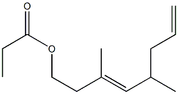 Propionic acid 3,5-dimethyl-3,7-octadienyl ester 구조식 이미지