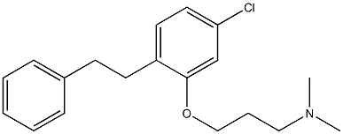 3-[2-[2-(Phenyl)ethyl]5-chlorophenoxy]-N,N-dimethylpropan-1-amine 구조식 이미지