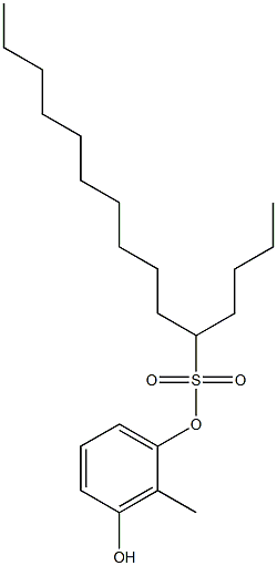 5-Pentadecanesulfonic acid 3-hydroxy-2-methylphenyl ester Structure