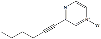 3-(1-Hexynyl)-1-pyrazinium-1-olate 구조식 이미지
