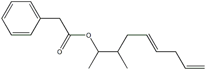 Phenylacetic acid 1,2-dimethyl-4,7-octadienyl ester 구조식 이미지