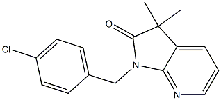 1-(4-Chlorobenzyl)-1,3-dihydro-3,3-dimethyl-2H-pyrrolo[2,3-b]pyridin-2-one 구조식 이미지