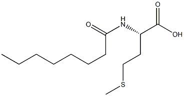 (S)-4-Methylthio-2-[(1-oxooctyl)amino]butanoic acid 구조식 이미지