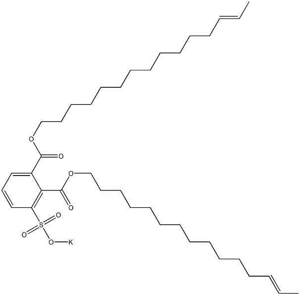 3-(Potassiosulfo)phthalic acid di(13-pentadecenyl) ester 구조식 이미지