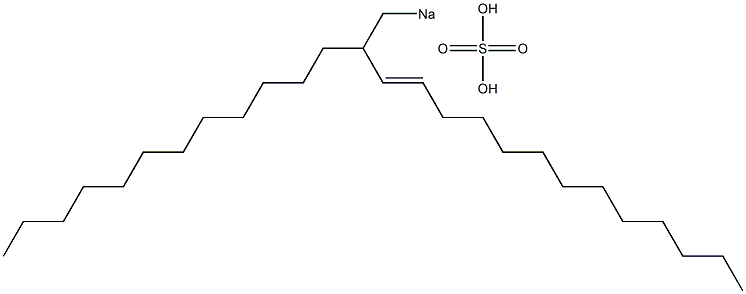Sulfuric acid 2-dodecyl-3-pentadecenyl=sodium ester salt 구조식 이미지