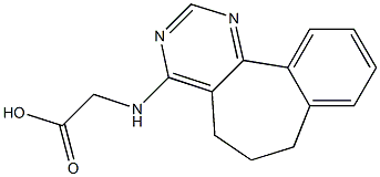 N-[(6,7-Dihydro-5H-benzo[6,7]cyclohepta[1,2-d]pyrimidin)-4-yl]glycine Structure