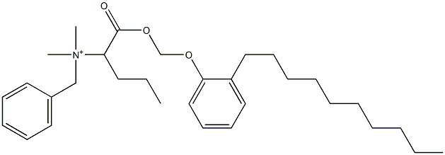 N,N-Dimethyl-N-benzyl-N-[1-[[(2-decylphenyloxy)methyl]oxycarbonyl]butyl]aminium 구조식 이미지