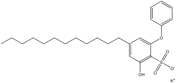 3-Hydroxy-5-dodecyl[oxybisbenzene]-2-sulfonic acid potassium salt 구조식 이미지