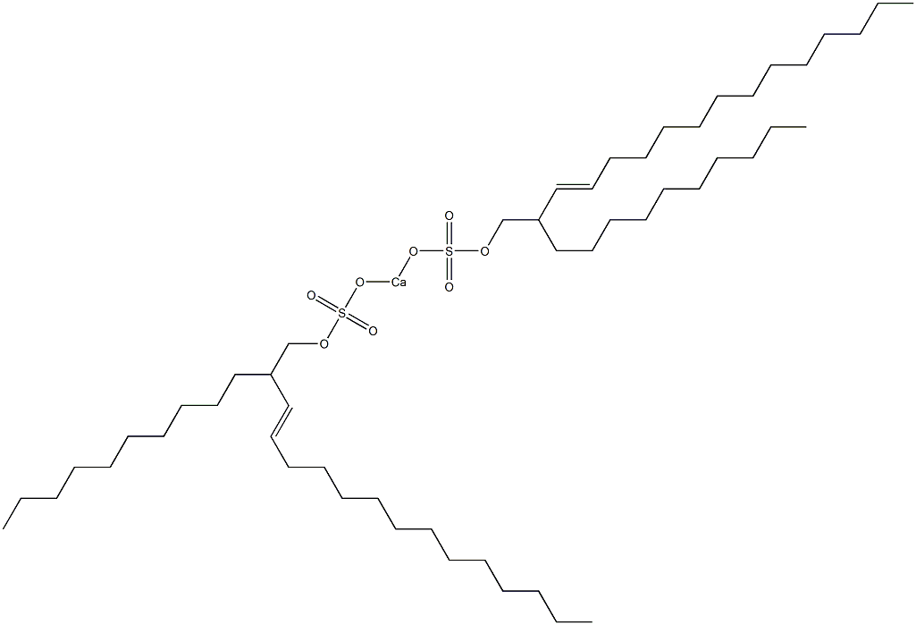 Bis(2-decyl-3-hexadecenyloxysulfonyloxy)calcium Structure