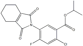 2-Chloro-4-fluoro-5-[(1,3,4,5,6,7-hexahydro-1,3-dioxo-2H-isoindol)-2-yl]benzoic acid isopropyl ester 구조식 이미지