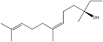 [R,Z,(+)]-3,7,11-Trimethyl-6,10-dodecadiene-3-ol 구조식 이미지