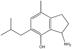 3-Amino-2,3-dihydro-5-(2-methylpropyl)-7-methyl-1H-inden-4-ol Structure