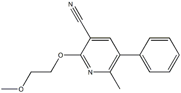 2-(2-Methoxyethoxy)-5-phenyl-6-methylpyridine-3-carbonitrile 구조식 이미지