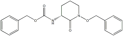 (3R)-1-Benzyloxy-3-(benzyloxycarbonylamino)piperidin-2-one 구조식 이미지
