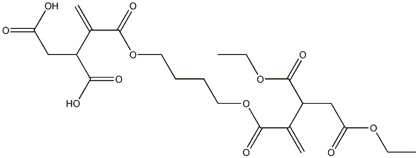 3,3'-[1,4-Butanediylbis(oxycarbonyl)]bis(3-butene-1,2-dicarboxylic acid diethyl) ester Structure