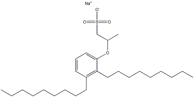 2-(2,3-Dinonylphenoxy)propane-1-sulfonic acid sodium salt Structure