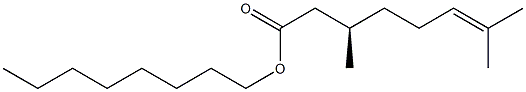 [R,(+)]-3,7-Dimethyl-6-octenoic acid octyl ester Structure