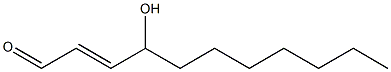 (E)-4-Hydroxy-2-undecen-1-al 구조식 이미지