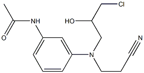 3'-[(2-Cyanoethyl)(3-chloro-2-hydroxypropyl)amino]acetanilide Structure