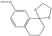 7-Methoxy-1,2,3,4-tetrahydrospiro[naphthalene-1,2'-1,3-dithiolane] 구조식 이미지