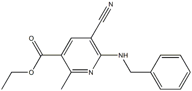 2-Methyl-5-cyano-6-benzylaminopyridine-3-carboxylic acid ethyl ester 구조식 이미지