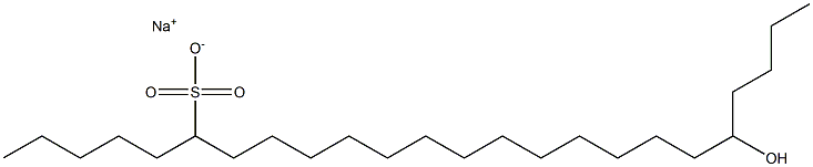 20-Hydroxytetracosane-6-sulfonic acid sodium salt 구조식 이미지