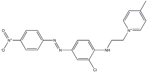 1-[2-[[2-Chloro-4-[(4-nitrophenyl)azo]phenyl]amino]ethyl]-4-methylpyridinium Structure
