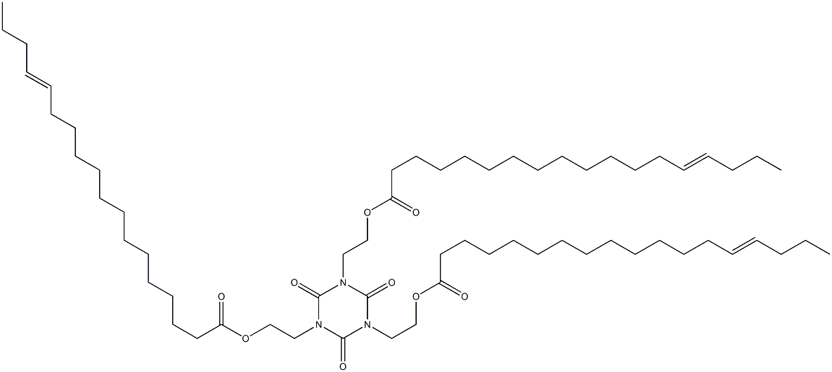 1,3,5-Tris[2-(14-octadecenoyloxy)ethyl]hexahydro-1,3,5-triazine-2,4,6-trione 구조식 이미지