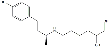 4-[2-[[(S)-3-(4-Hydroxyphenyl)-1-methylpropyl]amino]ethyl]-1,2-butanediol Structure
