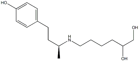 4-[2-[[(S)-3-(4-Hydroxyphenyl)-1-methylpropyl]amino]ethyl]-1,2-butanediol 구조식 이미지