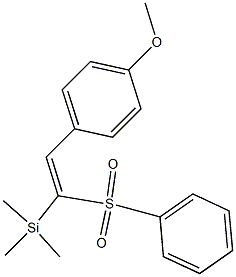 [2-(4-Methoxyphenyl)-1-phenylsulfonylethenyl]trimethylsilane 구조식 이미지