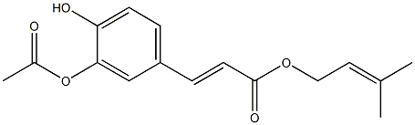 (E)-3-(3-Acetyloxy-4-hydroxyphenyl)propenoic acid 3-methyl-2-butenyl ester 구조식 이미지