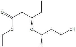 (S)-3-[(S)-1-Methyl-3-hydroxypropoxy]pentanoic acid ethyl ester Structure