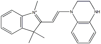 2-[2-[(3,4-Dihydroquinoxalin)-1(2H)-yl]vinyl]-1,3,3-trimethyl-3H-indolium Structure
