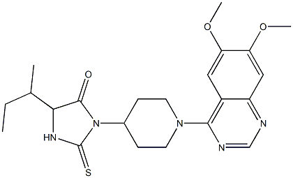 1-[1-(6,7-Dimethoxyquinazolin-4-yl)piperidin-4-yl]-4-sec-butyl-2-thioxoimidazolidin-5-one Structure