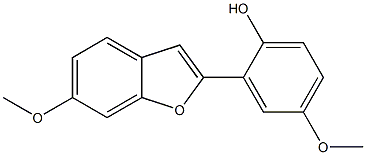 6-Methoxy-2-(2-hydroxy-5-methoxyphenyl)benzofuran 구조식 이미지