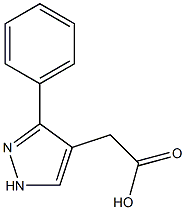 3-(Phenyl)-1H-pyrazole-4-acetic acid 구조식 이미지