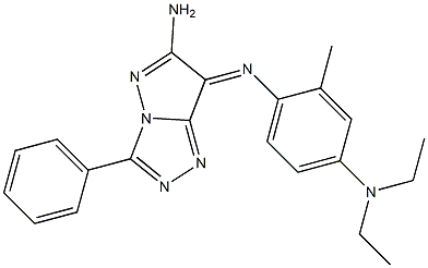 (7Z)-7-[[2-Methyl-4-(diethylamino)phenyl]imino]-3-phenyl-7H-pyrazolo[5,1-c]-1,2,4-triazol-6-amine 구조식 이미지