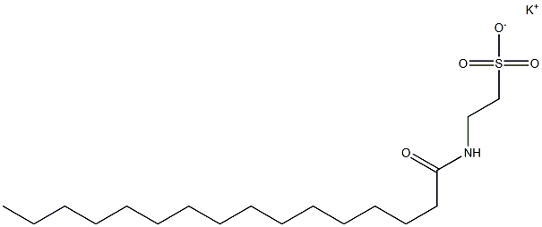 N-Hexadecanoyltaurine potassium salt Structure