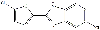 5-Chloro-2-(5-chlorofuran-2-yl)-1H-benzimidazole 구조식 이미지