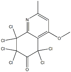 5,5,7,7,8,8-Hexachloro-4-methoxy-2-methyl-5,6,7,8-tetrahydro-6-quinolinone Structure