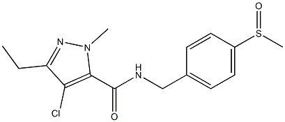 4-Chloro-5-ethyl-2-methyl-N-[4-(methylsulfinyl)benzyl]-2H-pyrazole-3-carboxamide 구조식 이미지