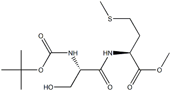 N-(N-tert-Butoxycarbonylseryl)methionine methyl ester Structure